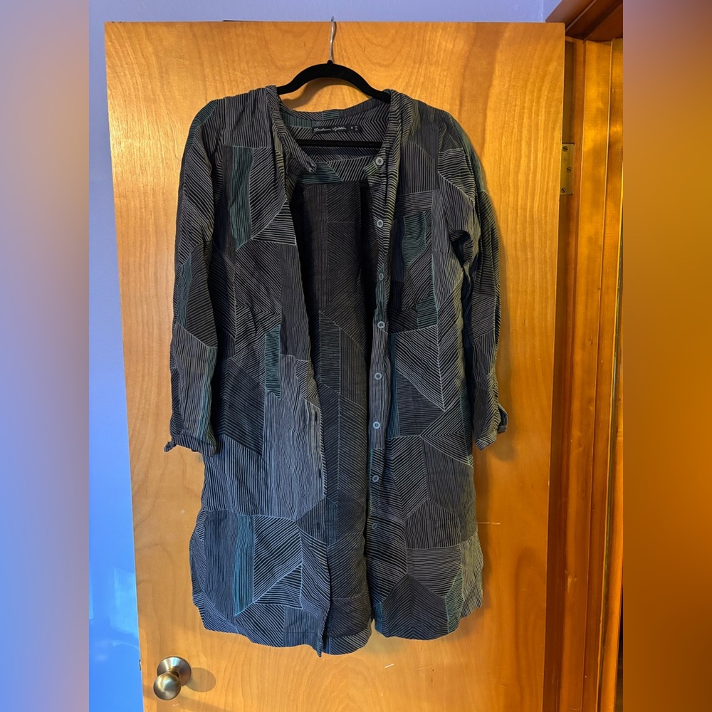 Gudrun Sjoden Patterned Long Jacket/tunic dress